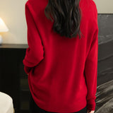 Chanyarn Women's 100％Merino Wool Crewneck Seater 2025 First-Line Ready of Long-Sleeve Seamless Knit Seater