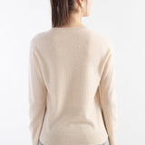 Women's 100% Pure Cashmere Women's Sweater V-Neck Long Sleeve 2025 Fall Winter Warm Soft Knit Pullover
