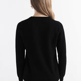 Mongolisk kashmirtröja med v-ringad