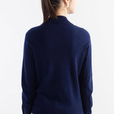 Women's Merino Wool Sweater 2025 Fall Winter Mock Neck Long Sleeve First-Line Ready to Wear Seamless Knit Sweater