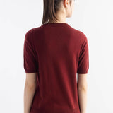 Women's Merino Wool Sweater 2025 Fall Winter Crew Neck Short Sleeve First-Line Ready to Wear Seamless Knit Sweater