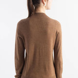 Women's Merino Wool Sweater 2025 Fall Winter Mock Neck Long Sleeve First-Line Ready to Wear Seamless Knit Sweater