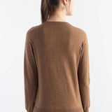 Women's Merino Wool Sweater 2025 Fall Winter Crew Neck Long Sleeve First-Line Ready to Wear Seamless Knit Sweater