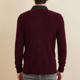 Men's 100% Merino Wool Cardigan Sweater 2025 Fall Winter Casual V Neck Warm Soft Long Sleeve Knitted Sweater
