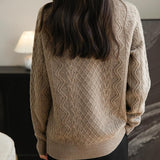 Suéter de lana 100% merino de chanyarn femenino 2025 otoño invierno informal