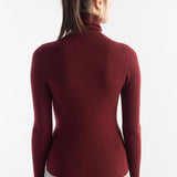 Women's Merino Wool Sweater Fall Winter Turtleneck Rib Long Sleeve First-Line Ready to Wear Seamless Knit Sweater