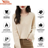 Chanyarn Pull de laine de mérinos de Chanyarn 2025 Automne d'hiver Casual Crewneck Long Sweater en tricot à manches longues à manches longues à manches longues