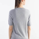Women's Merino Wool Sweater 2025 Fall Winter Crew Neck Short Sleeve First-Line Ready to Wear Seamless Knit Sweater