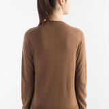 Women's Merino Wool Sweater 2025 Fall Winter V Neck Long Sleeve First-Line Ready to Wear Seamless Knit Sweater