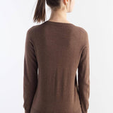 Women's Merino Wool Sweater 2025 Fall Winter Crew Neck Long Sleeve First-Line Ready to Wear Seamless Knit Sweater