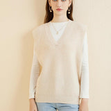 Women's 100% Merino Wool Sweater Vest 2025 Spring Classic V Neck Casual Sleeveless Knit Sweater Vest