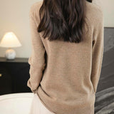 Chanyarn Women's 100% Merino Wool 2025 First-Line Ready to Wear Seamless Knit Turtleneck Pullover Fall Winter Sweater