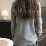 Cardigan de munición larga de manga larga de manga larga de lana 100% merino