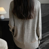 Women's Merino Wool Blend Cardigan 2025 Fall Winter Casual Mock Neck Long Sleeve Knit Cardigan with Buttons