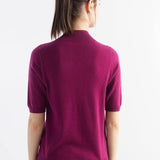 Women's Merino Wool Sweater 2025 Fall Winter Mock Neck Short Sleeve First-Line Ready to Wear Seamless Knit Sweater
