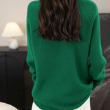Chanyarn Women's 100% Merino Wool Sweater 2025 Fall Winter 1/4 Zip Pullover Casual Long Sleeve Knit Sweater Tops