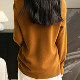 Chanyarn Women's 100% Merino Wool V Neck Sweater 2025 First-Line Ready to Wear Casual Long Sleeve Seamless Knit Sweater