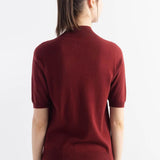 Women's Merino Wool Sweater 2025 Fall Winter Mock Neck Short Sleeve First-Line Ready to Wear Seamless Knit Sweater