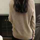 Chanyarn Women's 100% Merino Wool V Neck Sweater 2025 First-Line Ready to Wear Casual Long Sleeve Seamless Knit Sweater