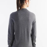 Women's Merino Wool Sweater 2025 Fall Winter Mock Neck Long Sleeve First-Line Ready to Wear Seamless Knit Sweater