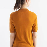Women's Merino Wool Sweater 2025 Fall Winter Mock Neck Short Sleeve First-Line Ready to Wear Seamless Knit Sweater