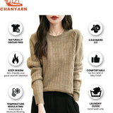 Chanyarn Pull de laine de mérinos de Chanyarn 2025 Automne Hiver Crew Cou Nou à manches longues Tullover en tricot à manches longues