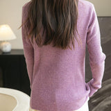 Women's 100% Merino Wool Turtleneck Sweater 2025 Fall Winter Long Sleeve Warm Soft Ribbed Knit Pullover Sweater