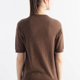 Women's Merino Wool Sweater 2025 Fall Winter Crew Neck Short Sleeve First-Line Ready to Wear Seamless Knit Sweater