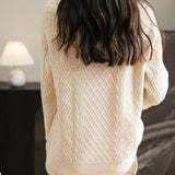 Suéter de lana 100% merino de chanyarn femenino 2025 otoño invierno informal