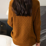 Chanyarn Women's Crew Neck 100% Merino Wool Sweater 2025 Otoño Invierno Clásico Vintage Cable Vintage Cálido de manga larga Sétera de manga larga