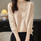 Chanyarn Women's 100% Merino Wool Short Sleeve Sweater Spring Summer Crewneck Lightweight Ribbed Knitted Pullover Tops