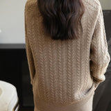 Chanyarn Women's Crew Neck 100% Merino Wool Sweater 2025 Otoño Invierno Cable Vintage Capas de manga larga cálida
