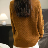 Suéter de lana 100% merino de chanyarn femenino 2025 otoño invierno informal
