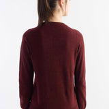 Women's Merino Wool Sweater 2025 Fall Winter V Neck Long Sleeve First-Line Ready to Wear Seamless Knit Sweater