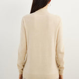 100% Pure Cashmere Women's Sweater Mock Neck Long Sleeve Warm Soft 2025 Fall Winter Knit Pullover