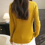 Pull à laine de mérinos 100% pour femmes 2025 Coure d'hiver automne à manches longues à manches longues chaudes et pull en tricot nerveux
