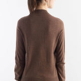 Women's Merino Wool Sweater 2025 Fall Winter Mock Neck Long Sleeve First-Line Ready to Wear Seamless Knit Sweater