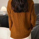 CHanyarn Women's Crew Neck 100% Micchiale in lana merino 2025 inverno casual casual vintage morbida a maniche lunghe a maniche lunghe maglione