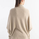 Women's Merino Wool Oversized Cardigan 2025 Fall Winter Open Front Batwing Sleeve Rib Knit Slouchy Cardigan Sweater
