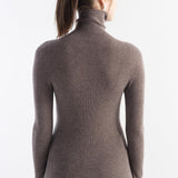 Women's Merino Wool Sweater Fall Winter Turtleneck Rib Long Sleeve First-Line Ready to Wear Seamless Knit Sweater