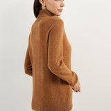 Women's 100% Pure Cashmere Sweater Turtleneck Long Sleeve Warm Soft 2025 Fall Winter Knit Pullover