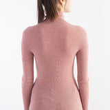 Women's Merino Wool Sweater Fall Winter Turtleneck Rib Long Sleeve First-Line Ready to Wear Seamless Knit Sweater