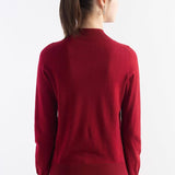 Women's Merino Wool Sweater 2025 Fall Winter Mock Neck Long Sleeve First-Line Ready to Wear Seamless Knit Sweater