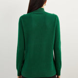 100% Pure Cashmere Women's Sweater Mock Neck Long Sleeve Warm Soft 2025 Fall Winter Knit Pullover