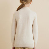 Chanyarn Girls 100% Merino Wool Sweater 2025 Fall Winter Kids Solid Crew Neck Warm Soft Long Sleeve Knit Pullover Jumper