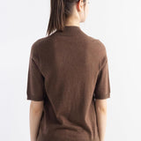 Women's Merino Wool Sweater 2025 Fall Winter Mock Neck Short Sleeve First-Line Ready to Wear Seamless Knit Sweater