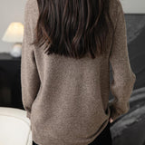 Chanyarn Women's 100％Merino Wool Crewneck Seater 2025 First-Line Ready of Long-Sleeve Seamless Knit Seater