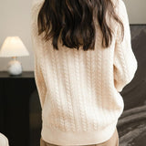 Chanyarn Women's Crew Neck 100% Merino Wool Sweater 2025 Otoño Invierno Cable Vintage Capas de manga larga cálida