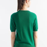 Women's Merino Wool Sweater 2025 Fall Winter Crew Neck Short Sleeve First-Line Ready to Wear Seamless Knit Sweater