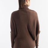 Women's Merino Wool Oversized Sweater 2025 Fall Winter Turtleneck Batwing Sleeve Loose Fit Knit Pullover Sweater